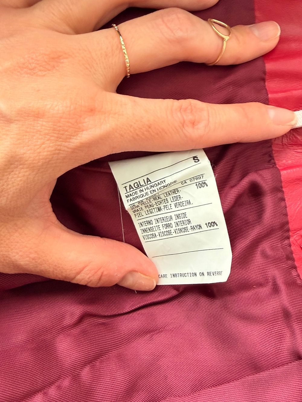 Cherry Red Leather Wrap Midi Skirt by Sisley Italy Small Medium - Picture 5 of 5